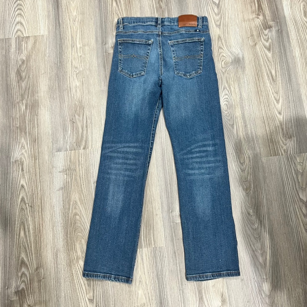 Lucky Brand Classic Straight Leg Medium Wash Denim Jeans 12 Adjustable Waist - Picture 7 of 9